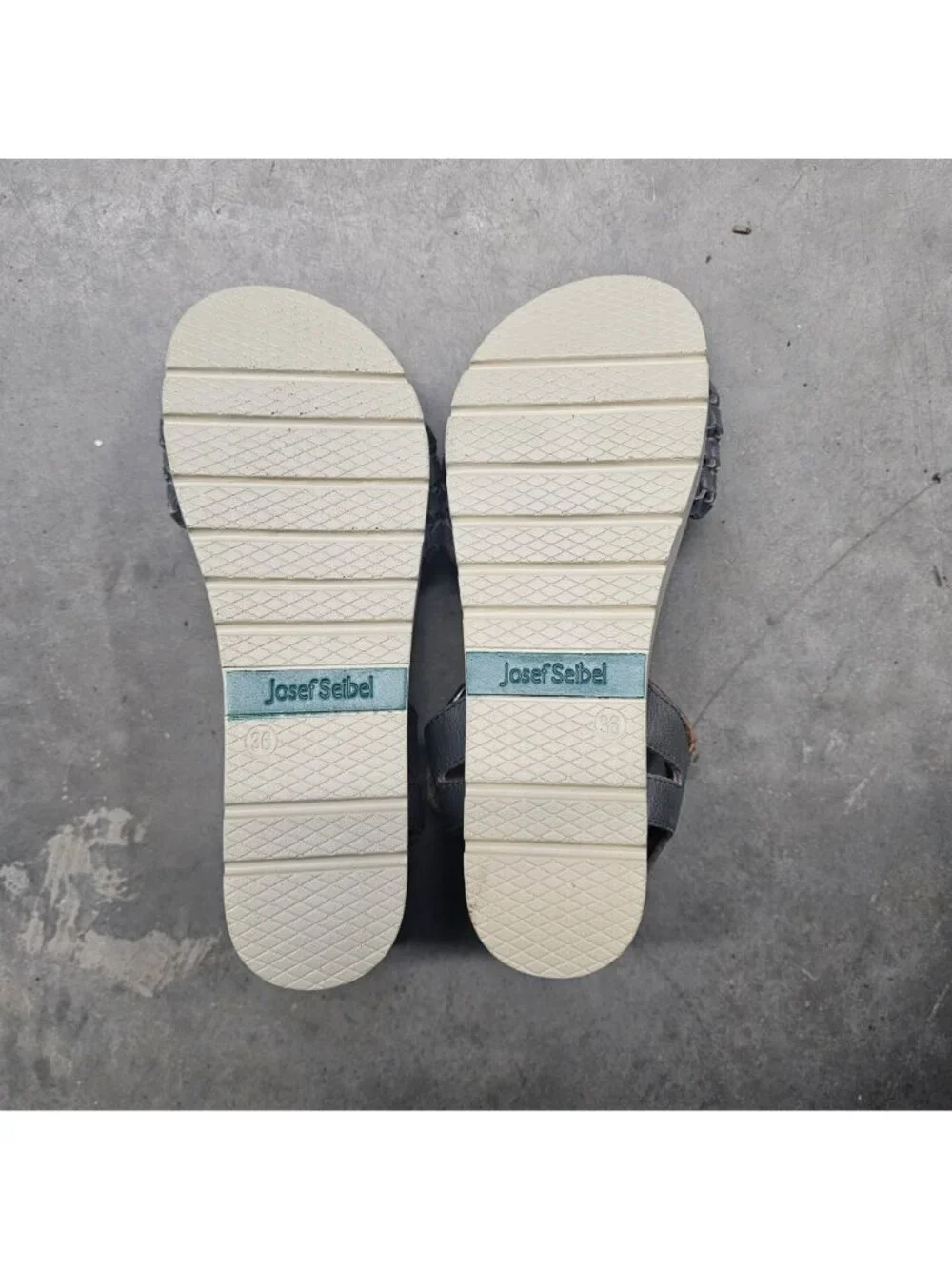 Josef Seibel Women's Clea 16 Platform Comfort Sandals, Jeans Combo Size 36
